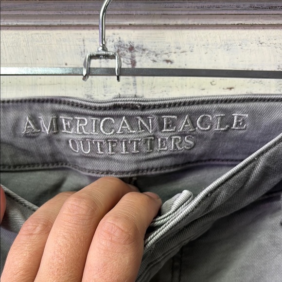 American Eagle Outfitters Distressed Gray Jean Shorts - Picture 2 of 4